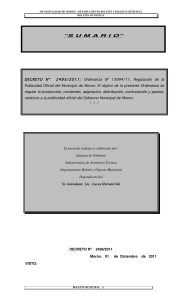 “S U M A R I O” - Municipio de Morón