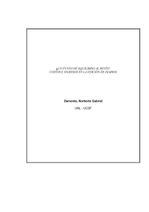 ¿UN PUNTO DE EQUILIBRIO AL REVÉS?