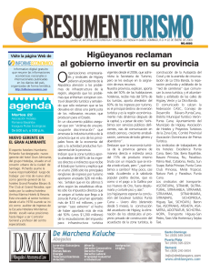 agenda - Resumen Turismo