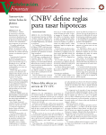 CNBV define reglas para tasar hipotecas