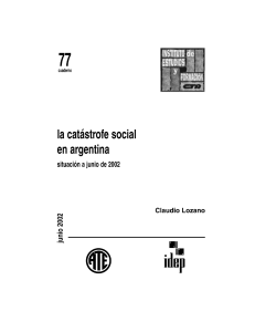 La catástrofe socia en Argentina
