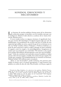 sonidos, emociones y hecatombes - Revista de Economía Institucional