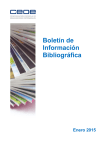 Boletín de Información Bibliográfica - Enero 2015