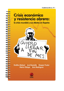 la crisis mundial y sus efectos en España