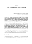 Sobre epistemología y método en Marx