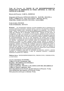 LA FUNCIÓN DE LOS MICROEMPRENDIMIENTOS