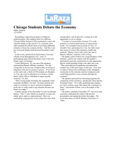 Chicago Students Debate the Economy