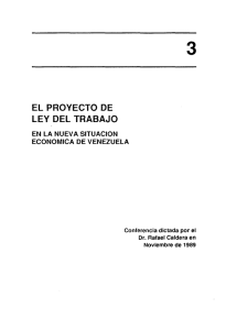 EL PROYECTO DE LEY DEL TRABAJO