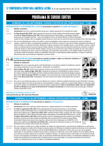 PROgRama de cuRSOS cORtOS