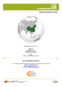 Economía China, Reporte # 12 del 18 al 24 del 2013