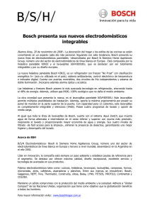Bosch presenta sus nuevos electrodomésticos integrables