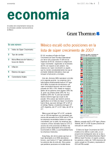 México escaló ocho posiciones en la lista de súper crecimiento de