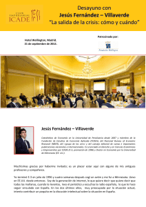 Desayuno con Jesús Fernández – Villaverde “La salida de la crisis