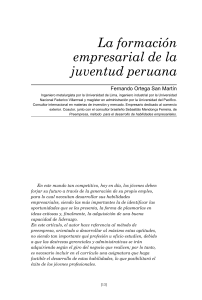 La formación empresarial de la juventud peruana