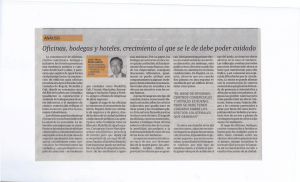 Oficinas, bodegas y hoteles, crecimiento al que se le de debe poder