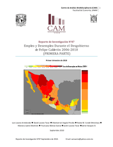 Empleo y Desempleo Durante el Desgobierno de Felipe Calderón