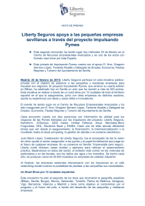 Liberty Seguros apoya a las peque&ntilde;as empresas sevillanas a trav&eacute;s