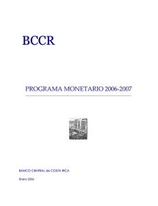 programa monetario 2006-2007 - Banco Central de Costa Rica