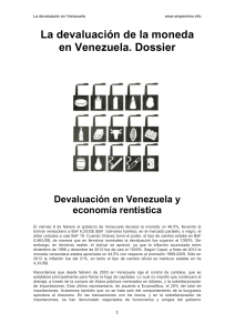 La devaluación de la moneda en Venezuela. Dossier