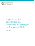 Impacto socio- económico de Collahuasi en la Región de Tarapacá