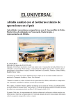 Alitalia analizó con el Gobierno reinicio de operaciones en el país