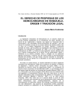 el derecho de propiedad de los hidrocarburos en venezuela
