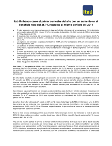 Ita&uacute; Unibanco cerr&oacute; el primer semestre del a&ntilde;o con un