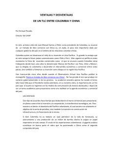 ventajas y desventajas de un tlc entre colombia y china