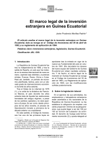 El marco legal de la inversión extranjera en Guinea Ecuatorial