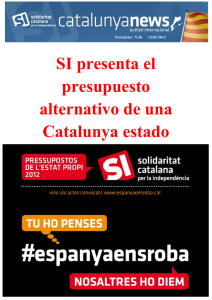 SI presenta el presupuesto alternativo de una Catalunya estado