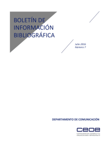 Boletín de información bibliográfica