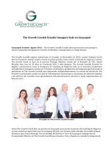 The Growth Coach&reg; Ecuador Inaugura Sede en Guayaquil.
