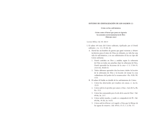 Estudio de cristalización de los Salmos (1) —Cristo en Sus