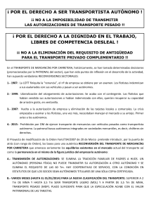 por el derecho a ser transportista autónomo ! ¡ por el derecho a la