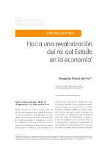 Hacia una revalorización del rol del Estado en la economía*