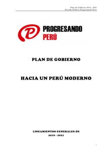 Plan de Gobierno