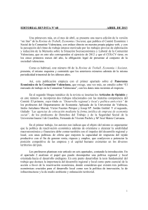 Editorial - Comité Económico y Social de la Comunidad Valenciana