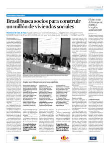 Brasil busca socios para construir un millón de viviendas sociales