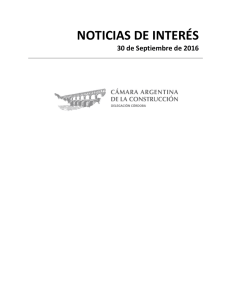 noticias de interés - Cámara Argentina de Construccion Delegación