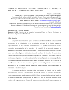 estructura productiva, inserción internacional y desarrollo