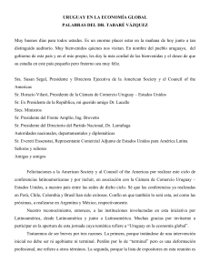 URUGUAY EN LA ECONOMÍA GLOBAL PALABRAS DEL DR