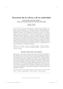 Economía de la cultura y de la creatividad