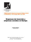 Empresas de inserción y empresas sociales en Europa