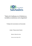 “Índice de Confianza en el Gobierno y variables económicas en la