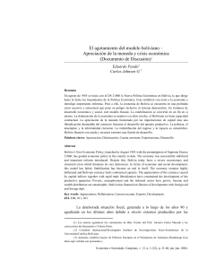 El agotamiento del modelo boliviano
