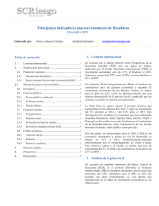 Principales indicadores macroeconómicos de Honduras