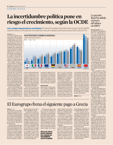 La incertidumbre política pone en riesgo el crecimiento