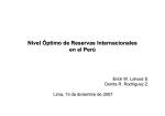 Nivel Óptimo de Reservas Internacionales en el Perú