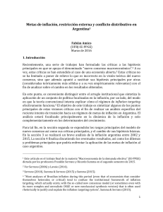 Metas de inflación, restricción externa y conflicto distributivo en