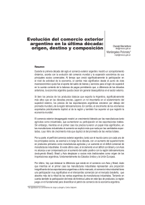 Evolución del comercio exterior argentino en la última década